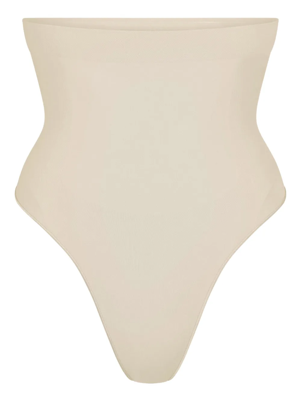 Skims Seamless Sculpt High-waist Thong In Neutral
