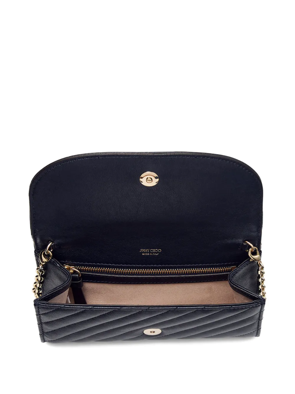 Jimmy Choo Curve gewatteerde mini-tas met kettingband Blauw