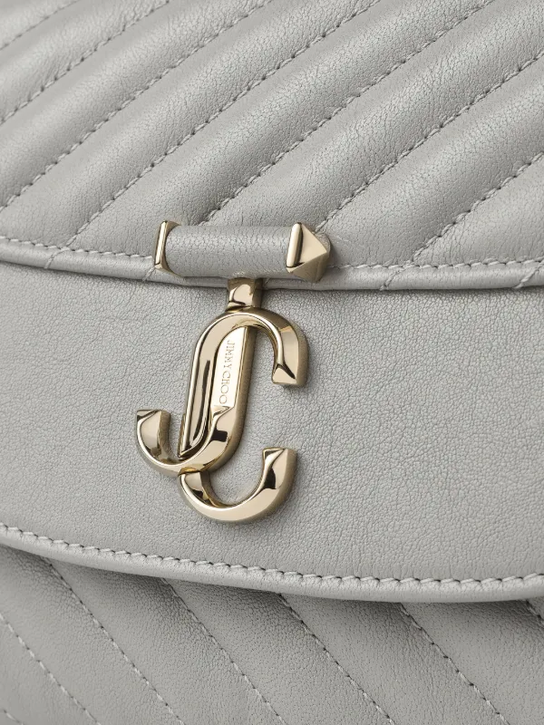 Jimmy Choo Avenue Curve Quilted Tote Bag | Grey | FARFETCH