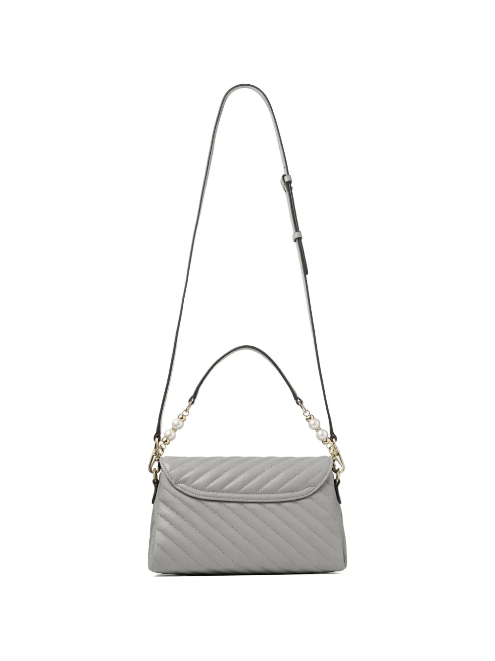 Jimmy Choo quilted curve-handle shoulder bag - Grijs