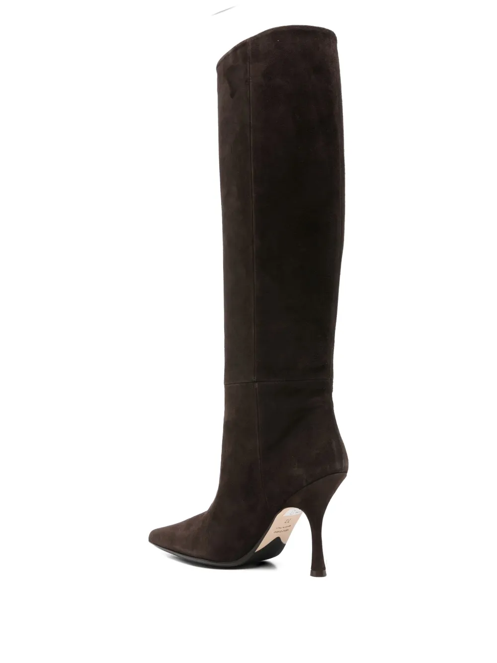Anna F Pointed-toe Knee-high Boots In Brown