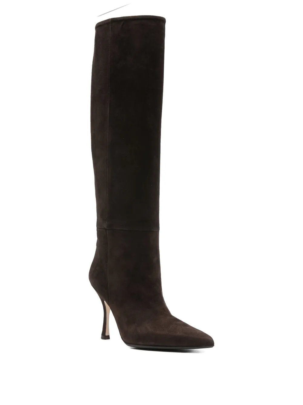 Anna F Pointed-toe Knee-high Boots In Brown