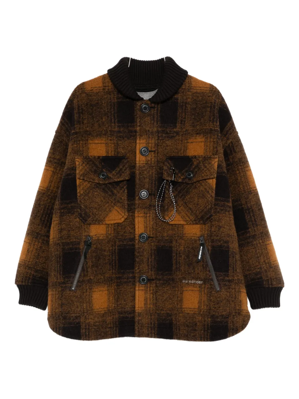 and Wander plaid button-up jacket | Brown | Image 1