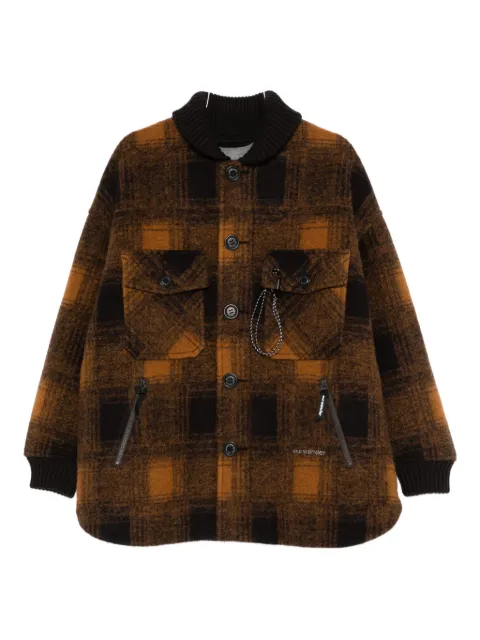 and Wander plaid button-up jacket