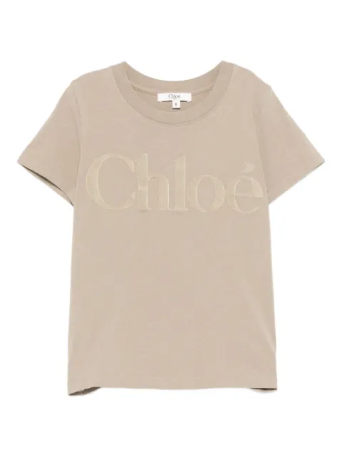 Chloé Kids logo-appliqué T-shirt