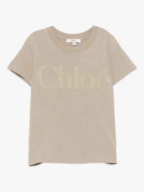 Chloé Kids playera con aplique del logo