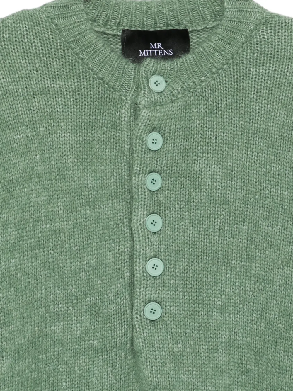 Mr Mittens Buttoned Cardigan In Green