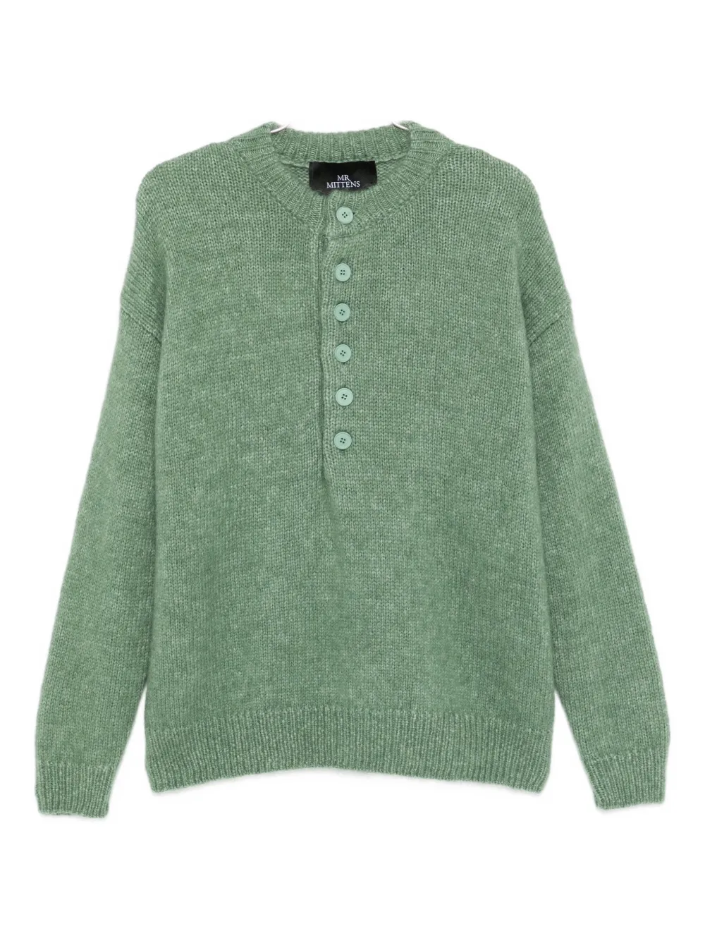 Mr Mittens Buttoned Cardigan In Green