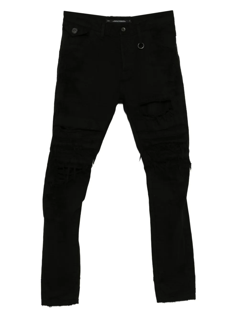 Julius 罗纹锥形牛仔裤 | 黑色 | Image 1