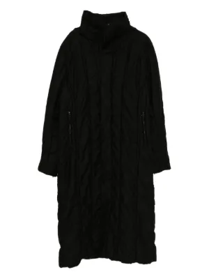Devoa Pinstripe Wool Coat | Black | FARFETCH JO