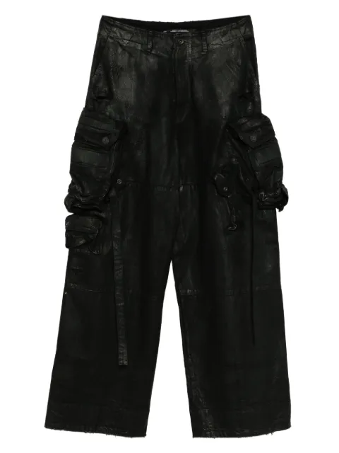 Julius coated wid-leg trousers 