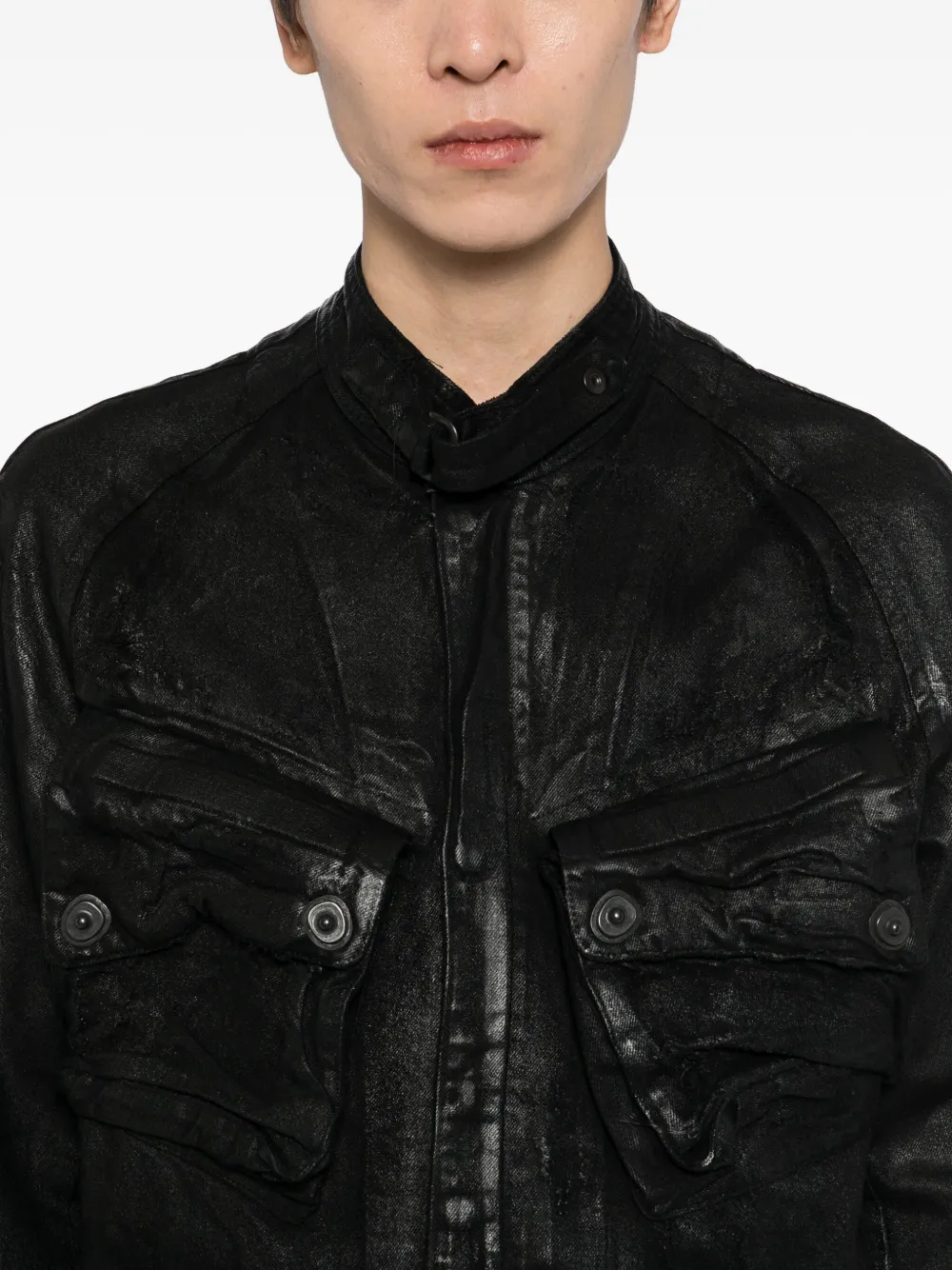 Julius Gerafeld denim jack Zwart