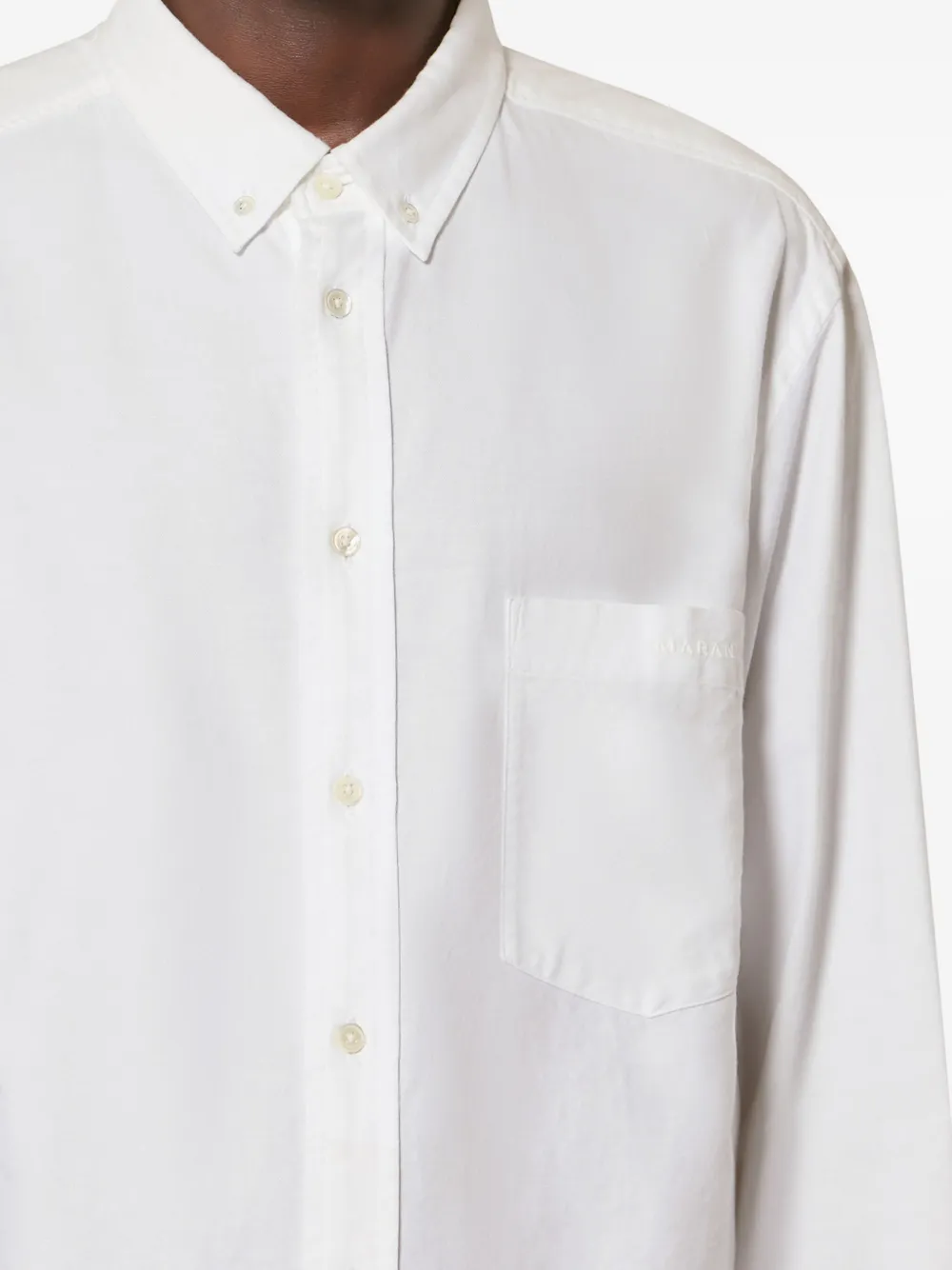 MARANT Jasolo overhemd met borduurwerk en knopen Wit