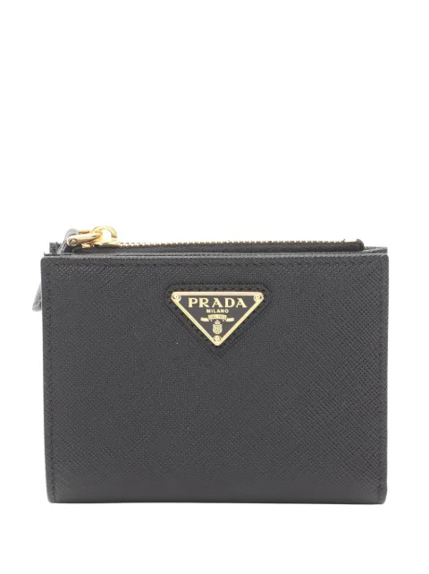 Prada Pre-Owned 2013-2025 Saffiano Triangle Bi-fold Wallet small wallets