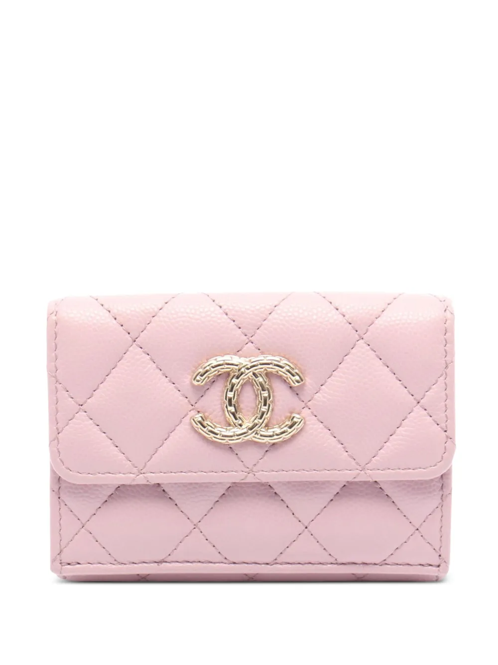 CHANEL Pre-Owned 2021-2025 CC Caviar Quilted Double Flap Wallet