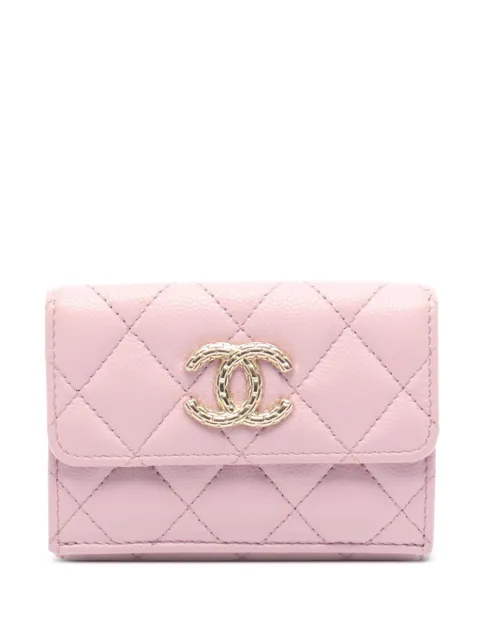 CHANEL Pre-Owned 2021-2025 CC Caviar Quilted Double Flap Wallet small wallets