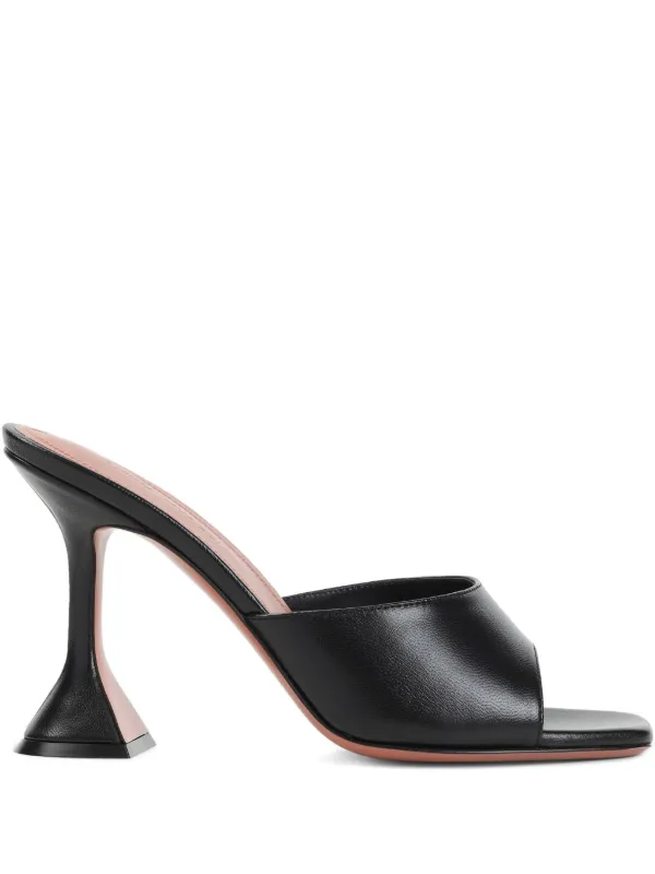 Amina Muaddi Lupita Slippers in Black