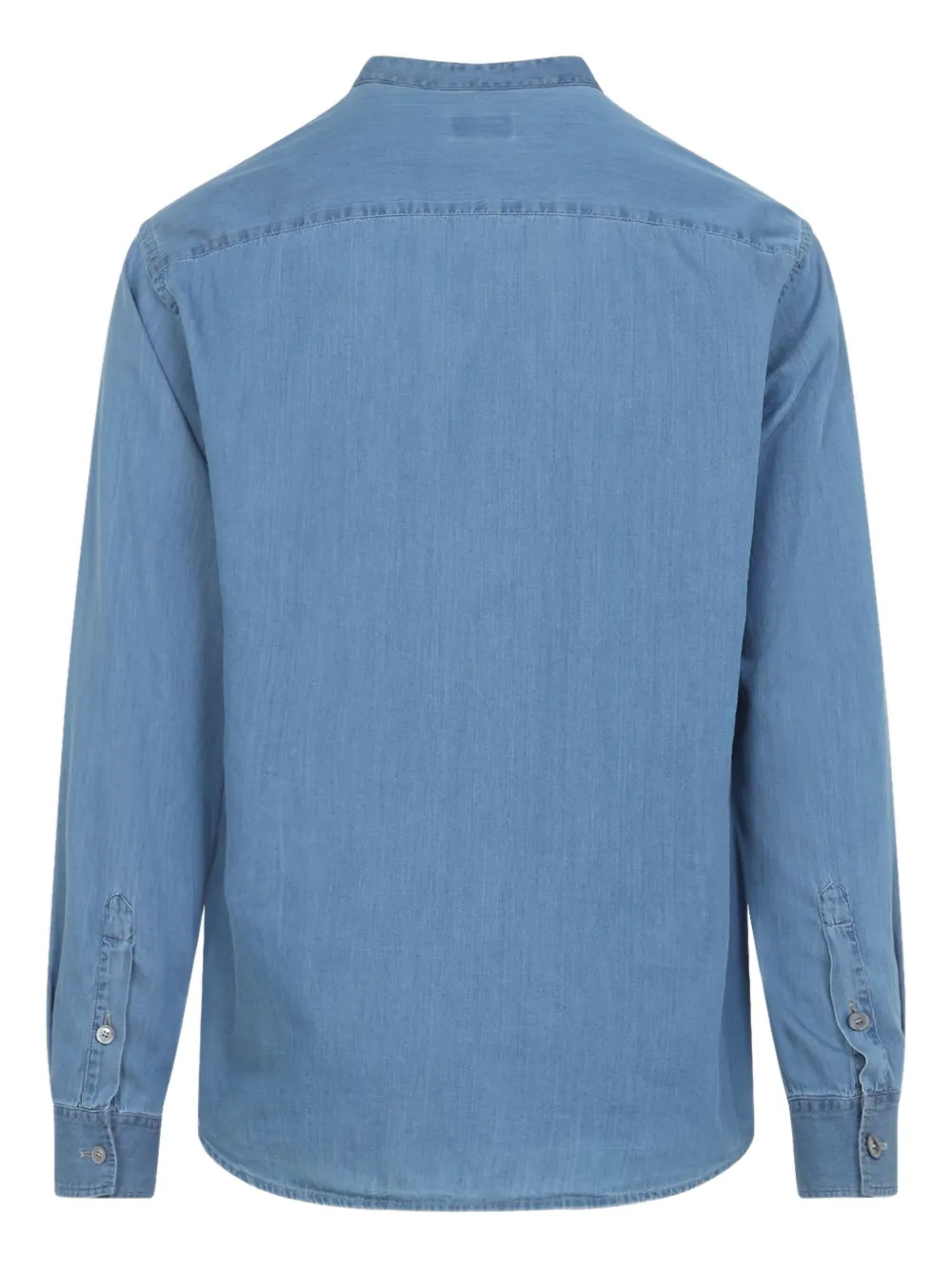 Giorgio Armani collarless buttoned shirt - Blauw