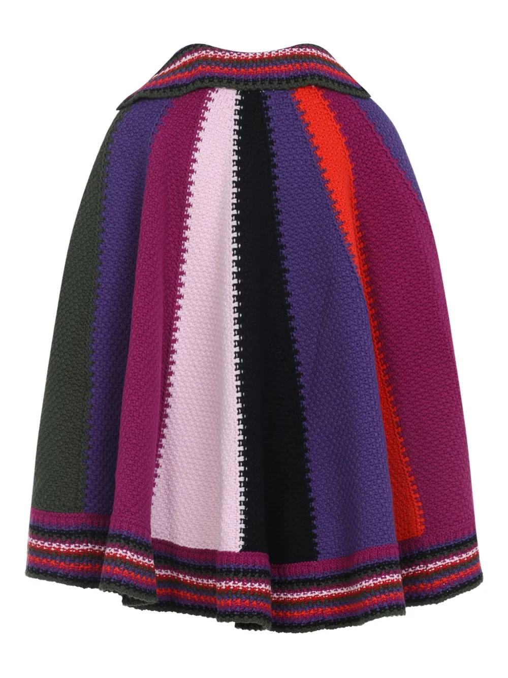 Pucci Wool Striped Cape In Multi