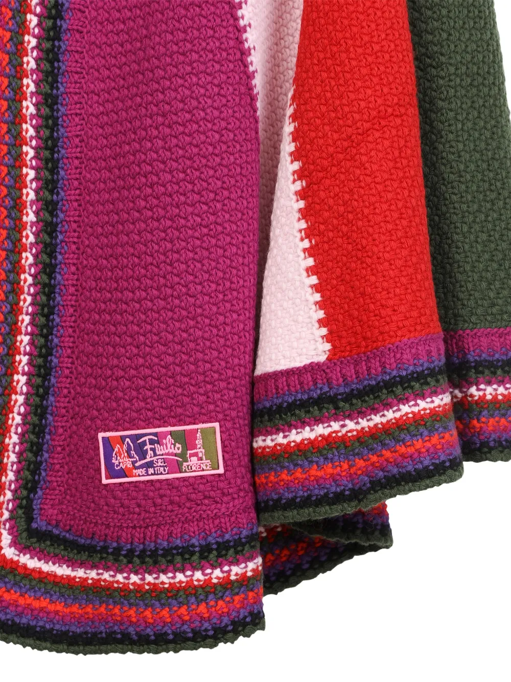 Pucci Wool Striped Cape In Multi