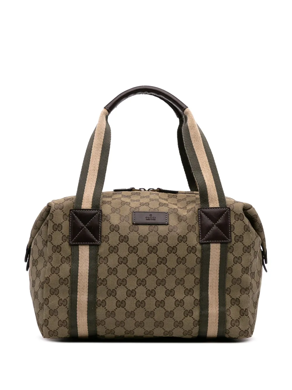Gucci Pre-Owned 2016-2025 GG Canvas Web Duffle Bag boston bag | Brown | Image 1