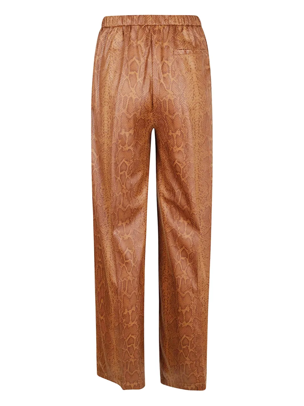 Forte Forte snake-print trousers - Bruin