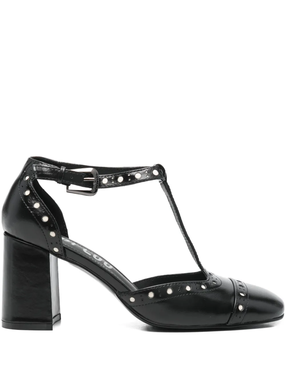 Bibi Lou Studs-embellishment Leather Pumps In Black