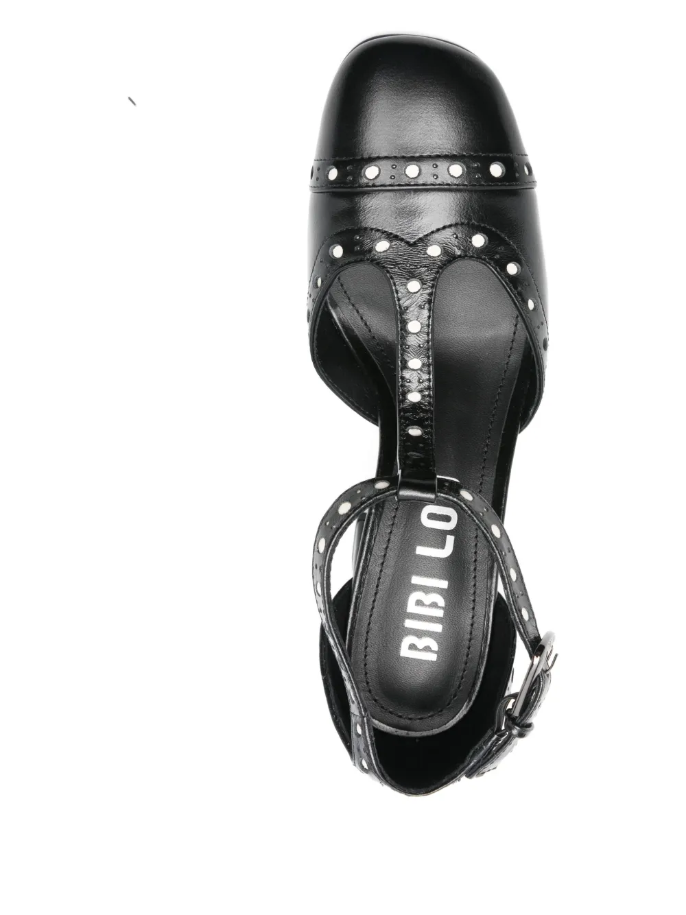 Bibi Lou Studs-embellishment Leather Pumps In Black