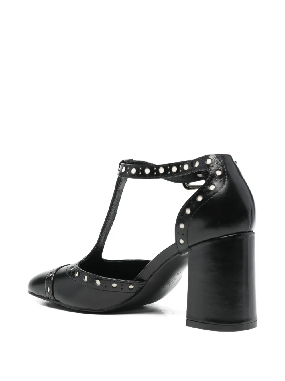 Bibi Lou Studs-embellishment Leather Pumps In Black