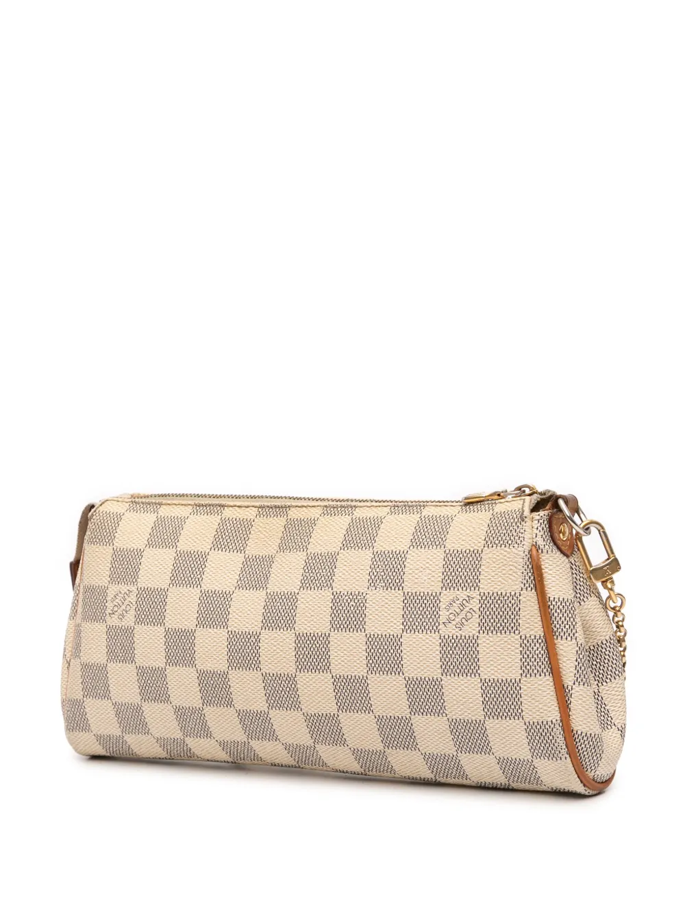 Pre-owned Louis Vuitton 2012 Damier Azur Eva Satchel In White