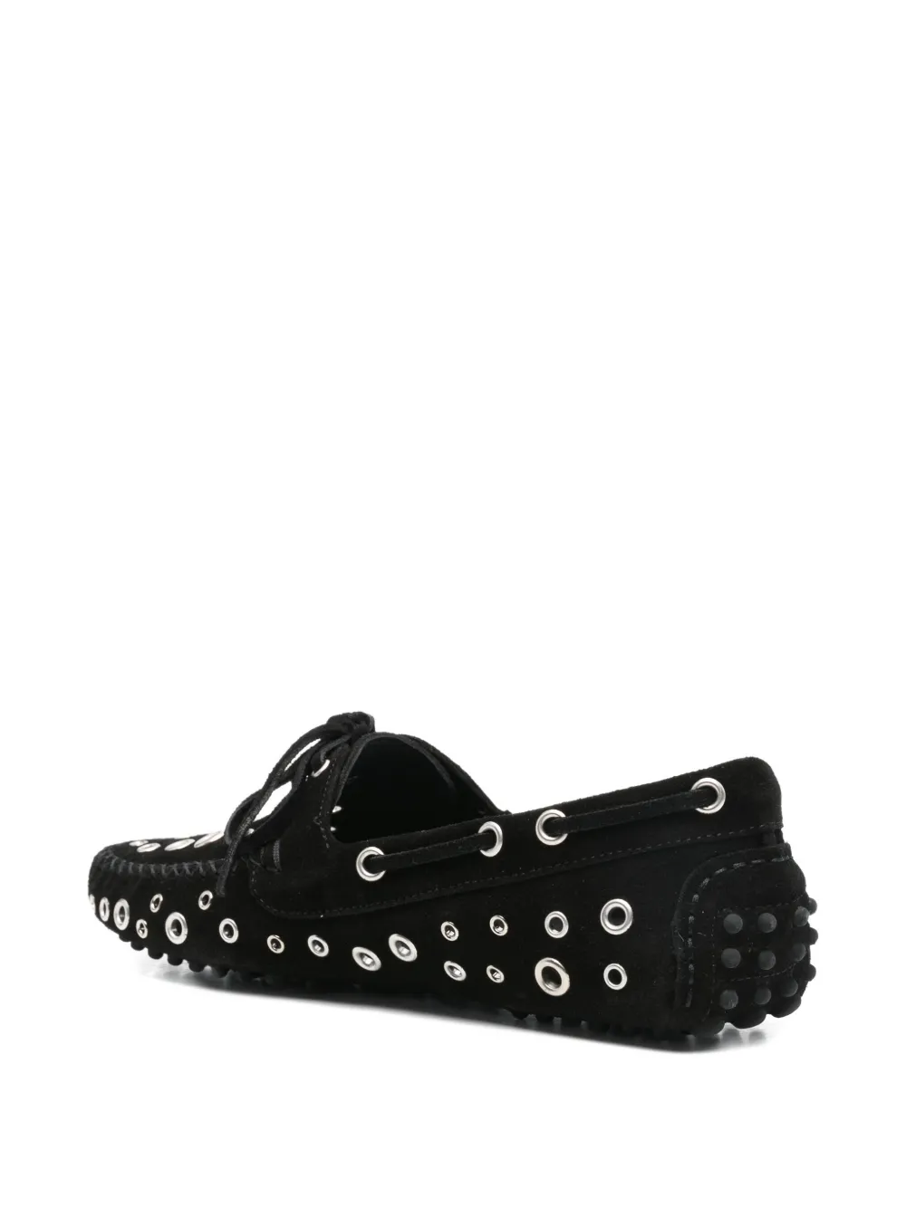 Gimaguas Eyelets Lace-up Loafers In Black