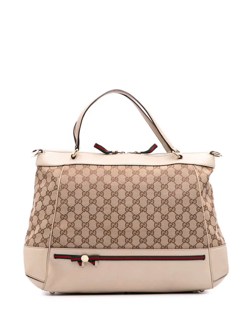 Gucci Pre-Owned 2016-2025 GGキャンバス ウェブ メイフェア サッチェルバッグ - ブラウン Gucci Pre-Owned 2016-2025 GGキャンバス ウェブ メイフェア サッチェルバッグ - ブラウン