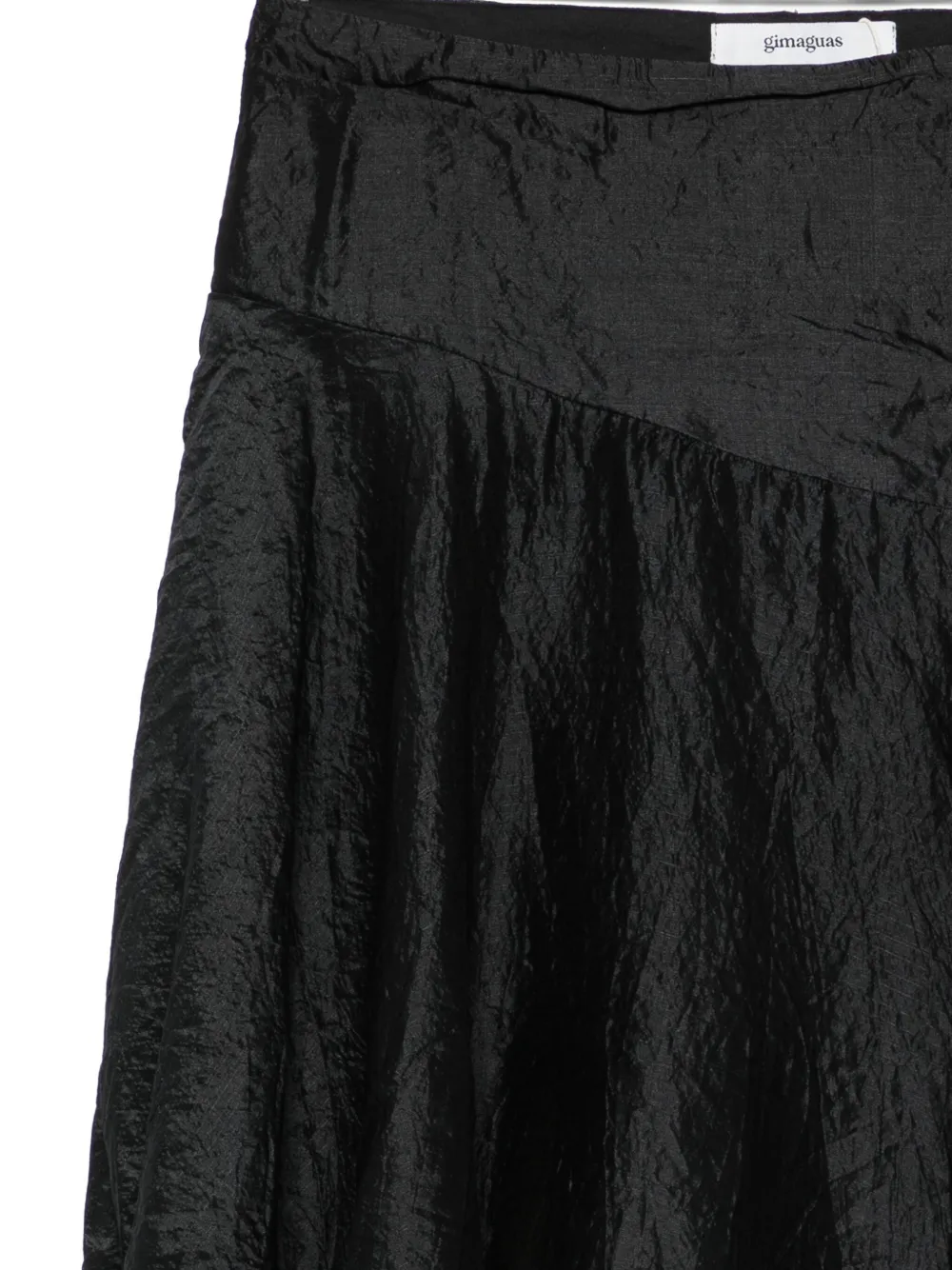 Gimaguas Justine Crease-effect Mini Skirt In Black