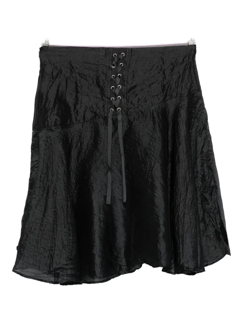 Gimaguas Justine Crease-effect Mini Skirt In Black