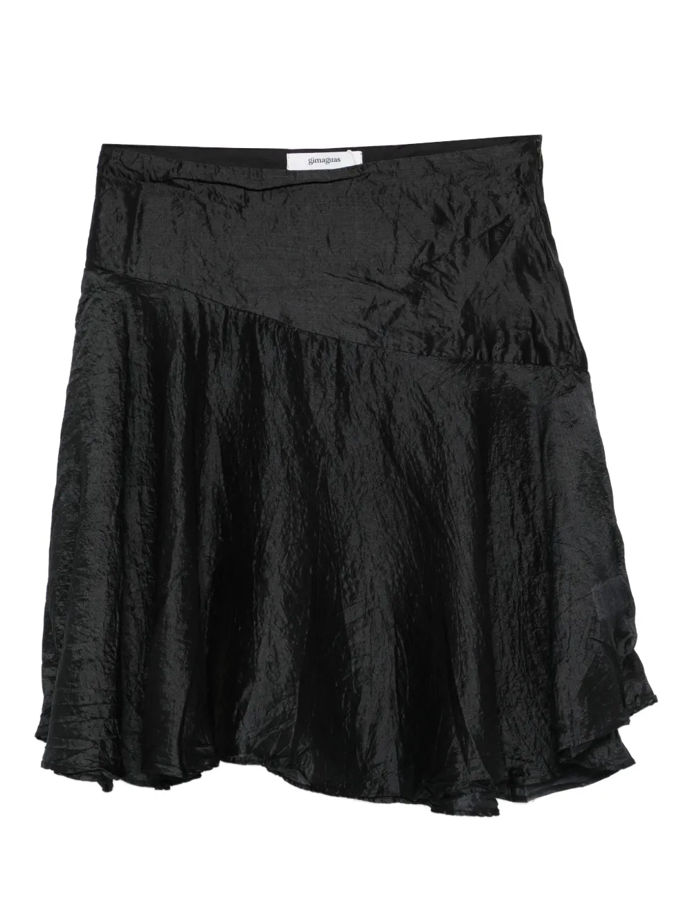 Gimaguas Justine crease-effect mini skirt - Nero