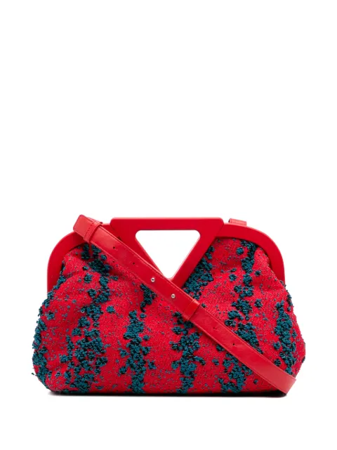 Bottega Veneta Pre-Owned bolsa satchel Medium Boucle Tweed The Point Triangle 2012-2025