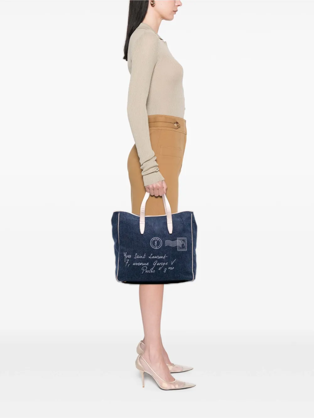 Saint Laurent Pre-Owned 2000-2012 Denim Y Mail tote bag | Pre-Owned | Image 2