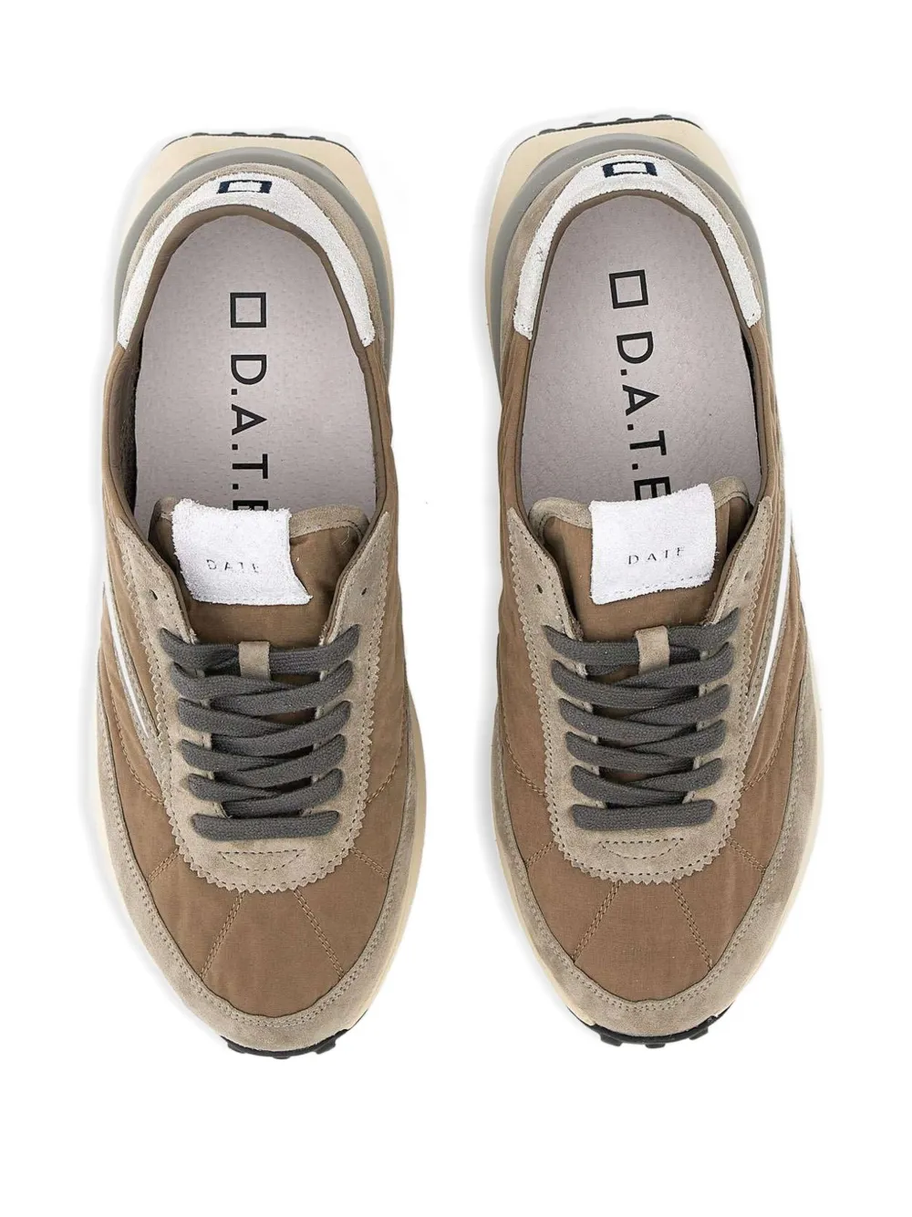 Date Athleta Touch Suede Nylon Sneakers In Brown
