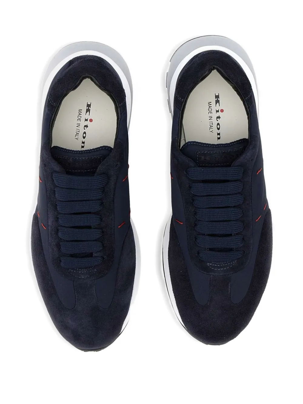 Kiton Suède sneakers Blauw