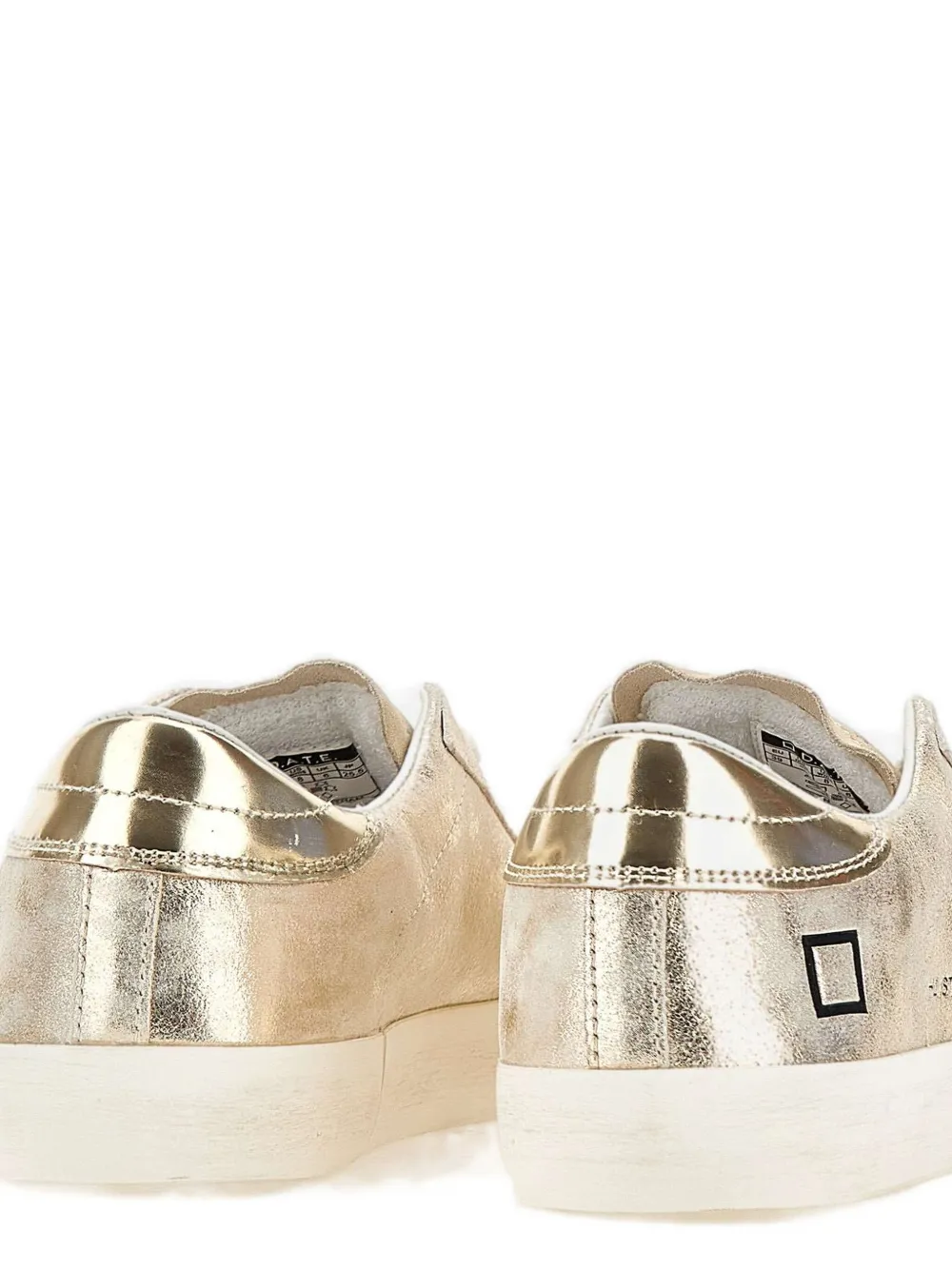 Date Metallic-effect Sneakers In Neutral