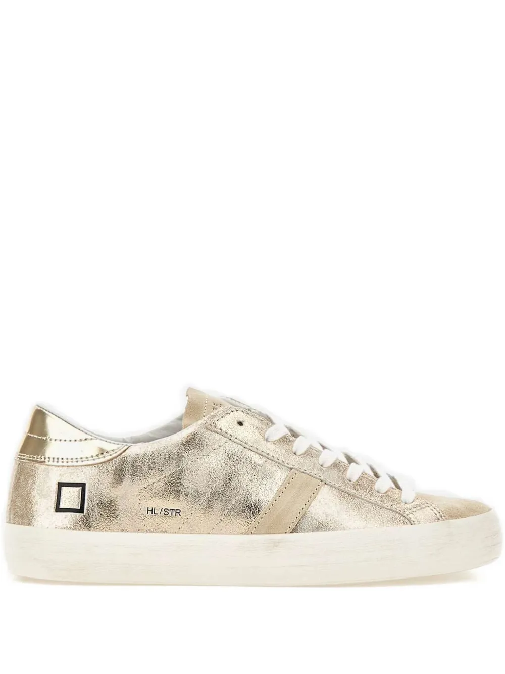 D.A.T.E. metallic-effect sneakers Beige