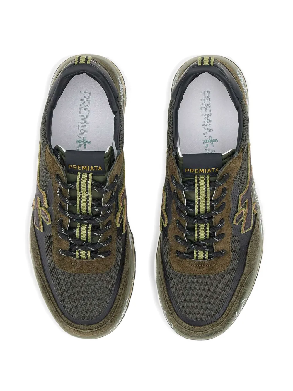 Premiata Nous 7731 mesh suede sneakers Bruin