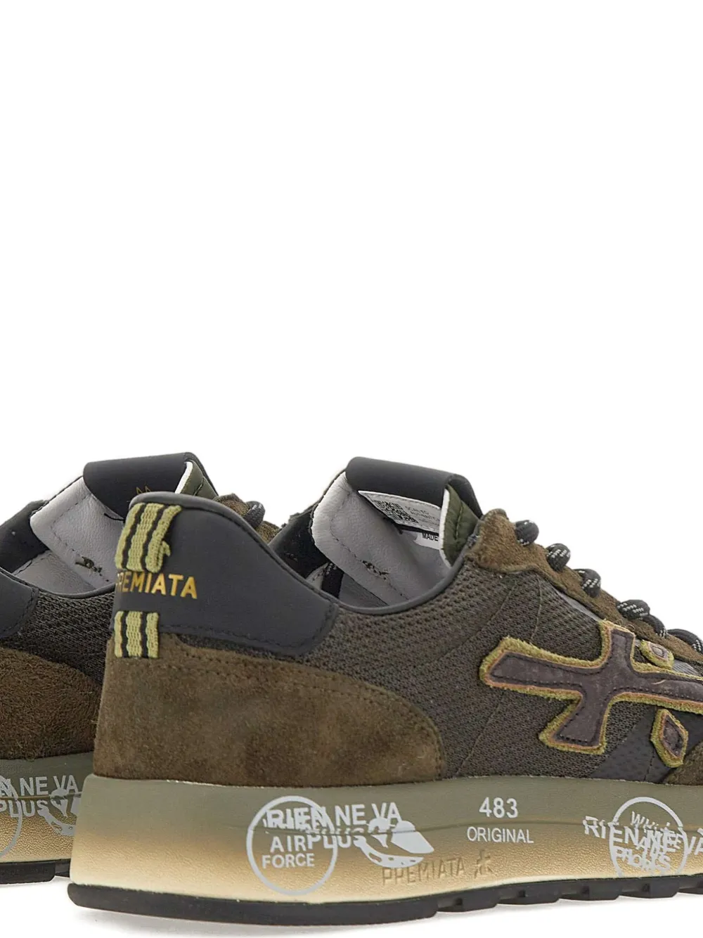 Premiata Nous 7731 mesh suede sneakers Bruin