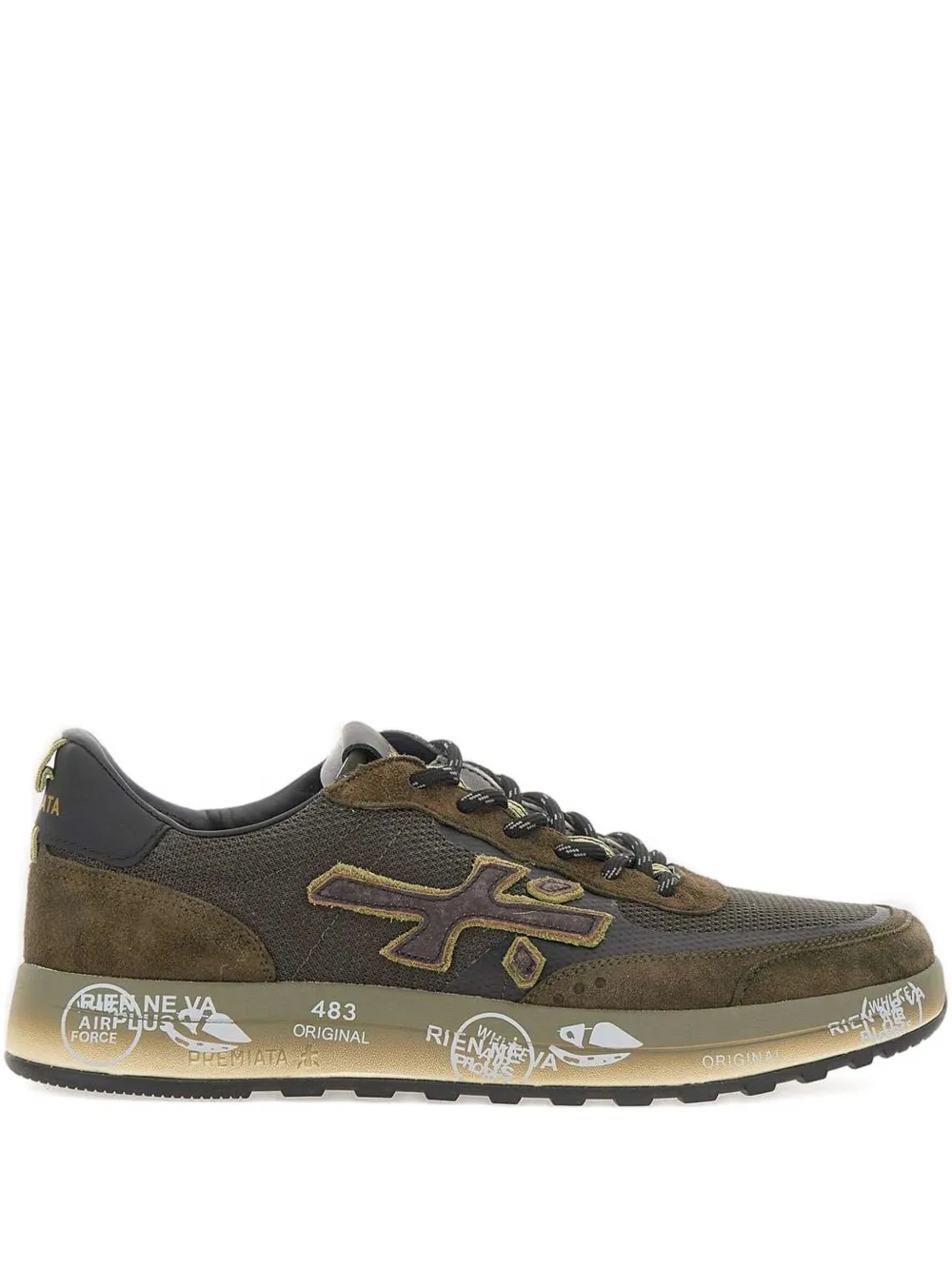 Premiata Nous 7731 mesh suede sneakers | Brown | Image 1