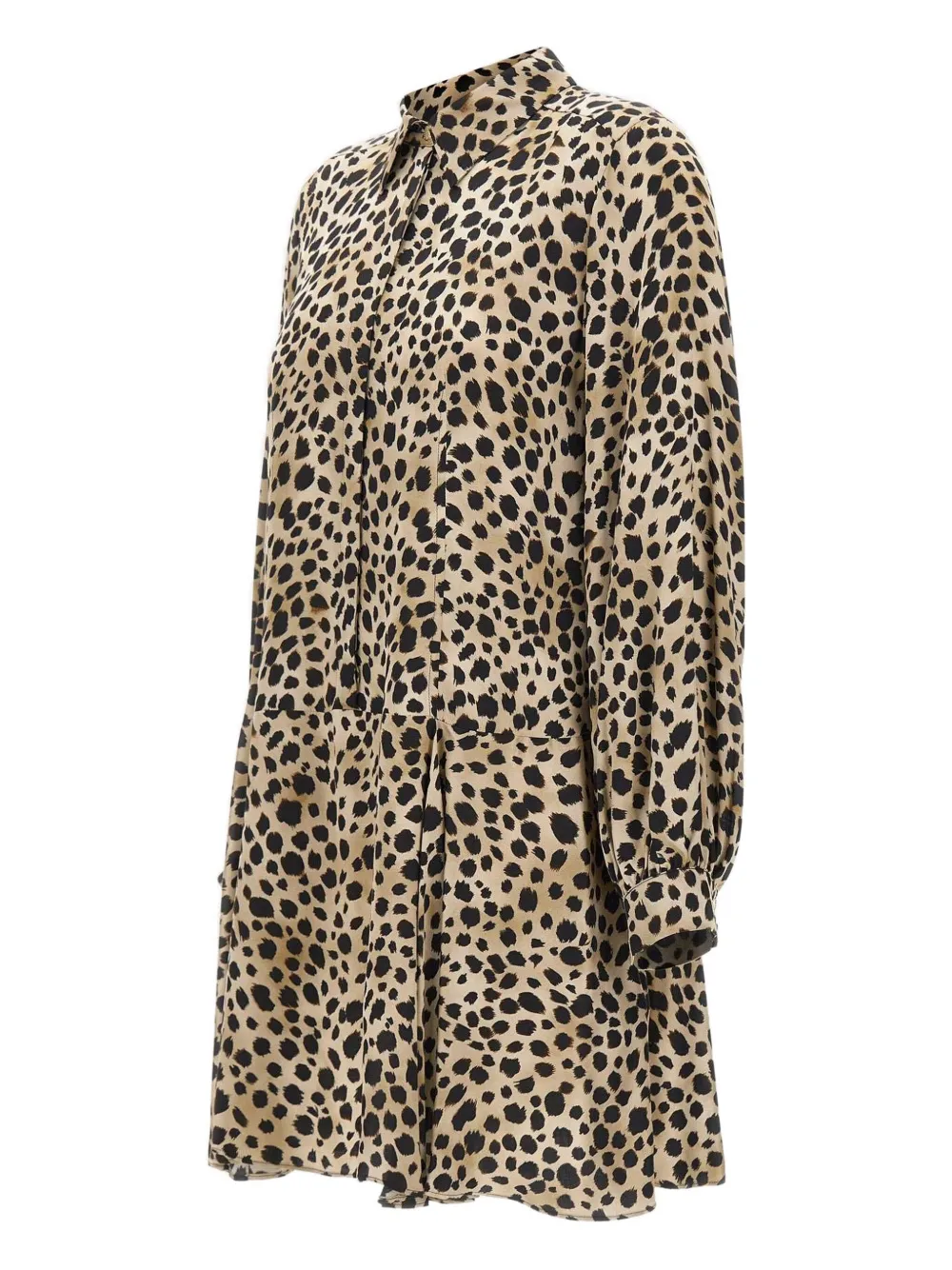Marella Deriva animal-print jewel-button mini dress | Brown | Image 1
