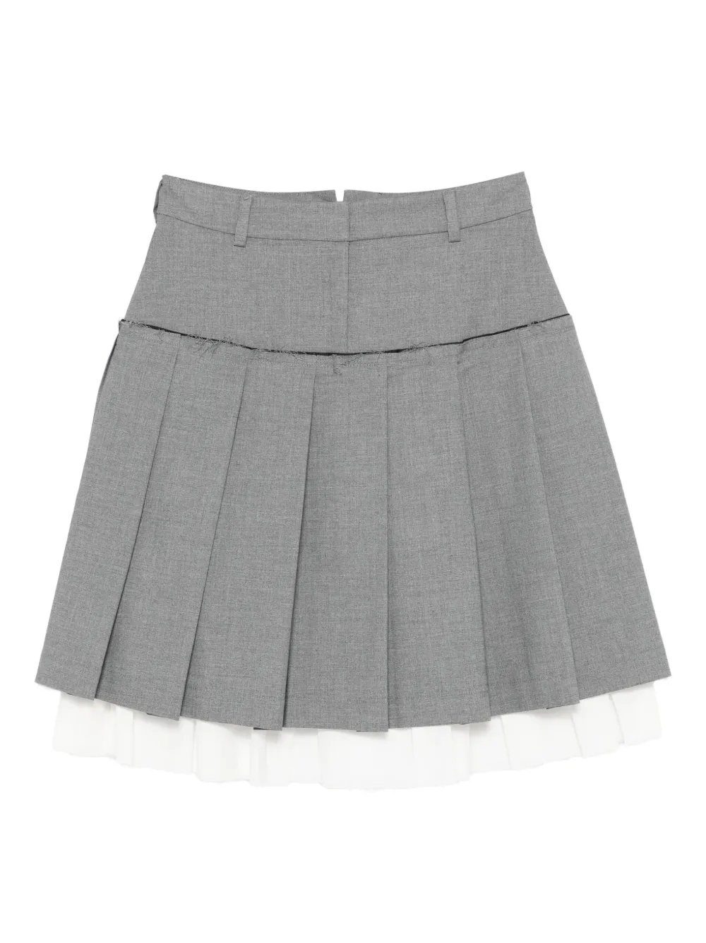 Gimaguas falda corta plisada con motivo de capas | gris | Image 1