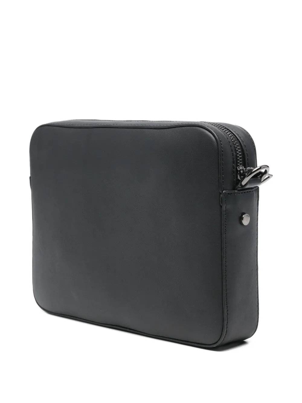 Karl Lagerfeld Logo-plaque Messenger Bag In Black