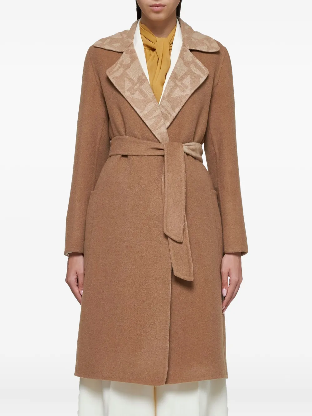 Max Mara Jas met ceintuur Bruin