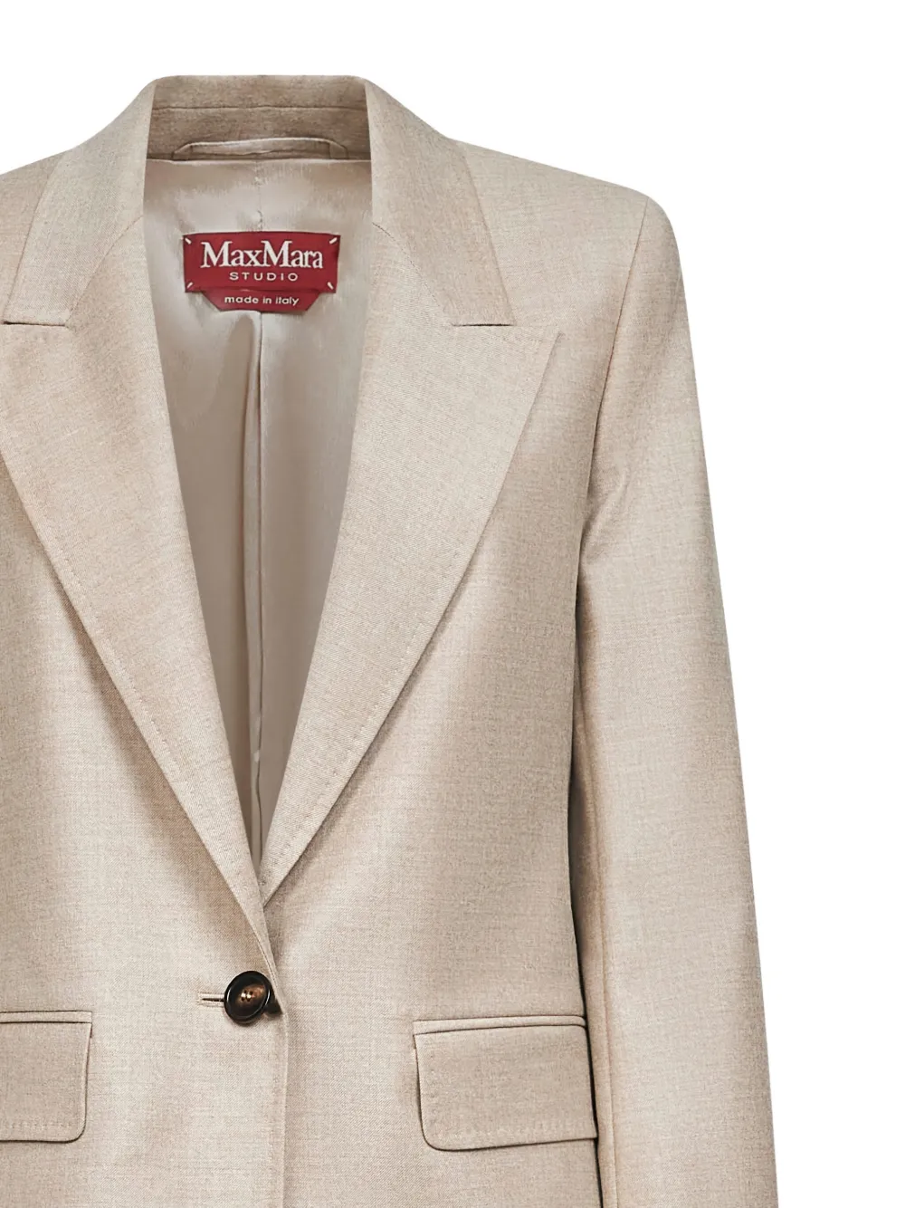 Max Mara Blazer met gekerfde revers Beige