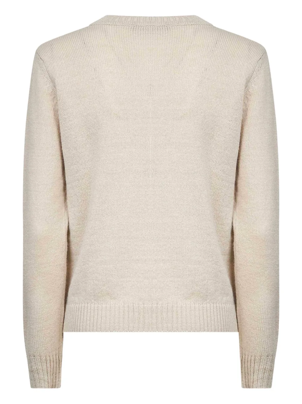 Weekend Max Mara Nitra Intarsia-knit Crewneck Sweater In Brown
